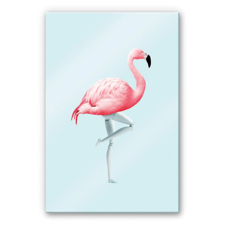 Flamant Rose en Verre Soufflé - - Artisanat exotique