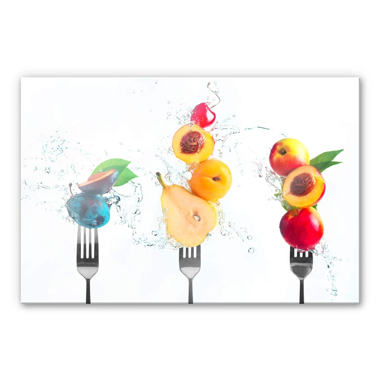 Acrylglasbild Belenko - Splashing Fruits  