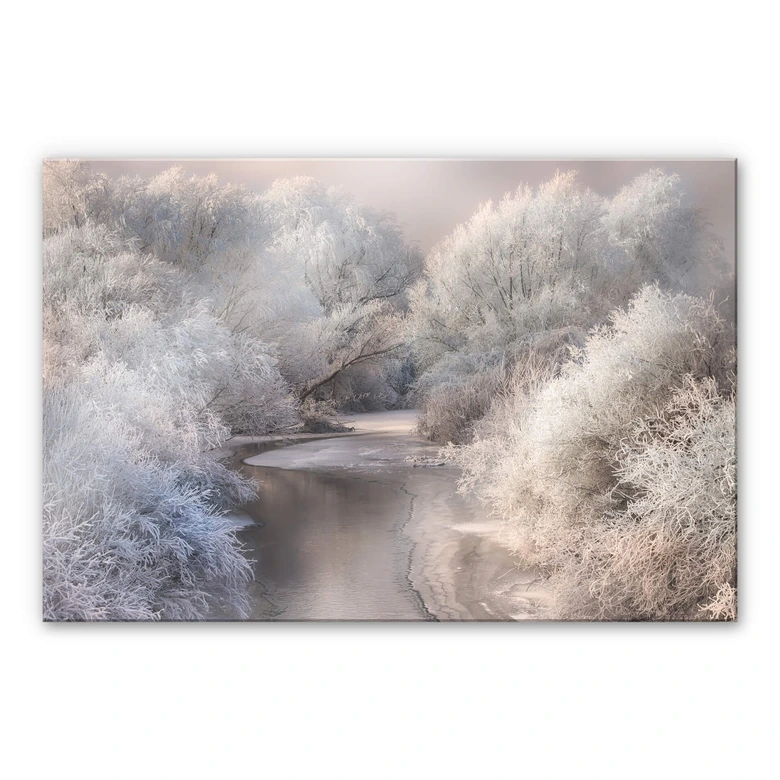 Tableau en verre acrylique Bela - Paysage hivernal 