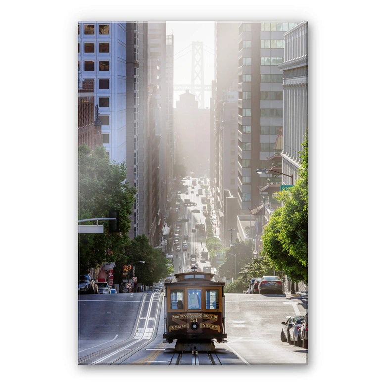 Acrylglasbild Colombo - Cable Car in San Francisco 