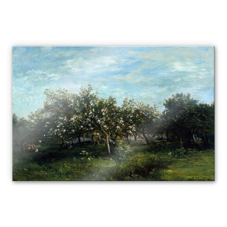 Acrylglasbild Daubigny - Apfelblüte 