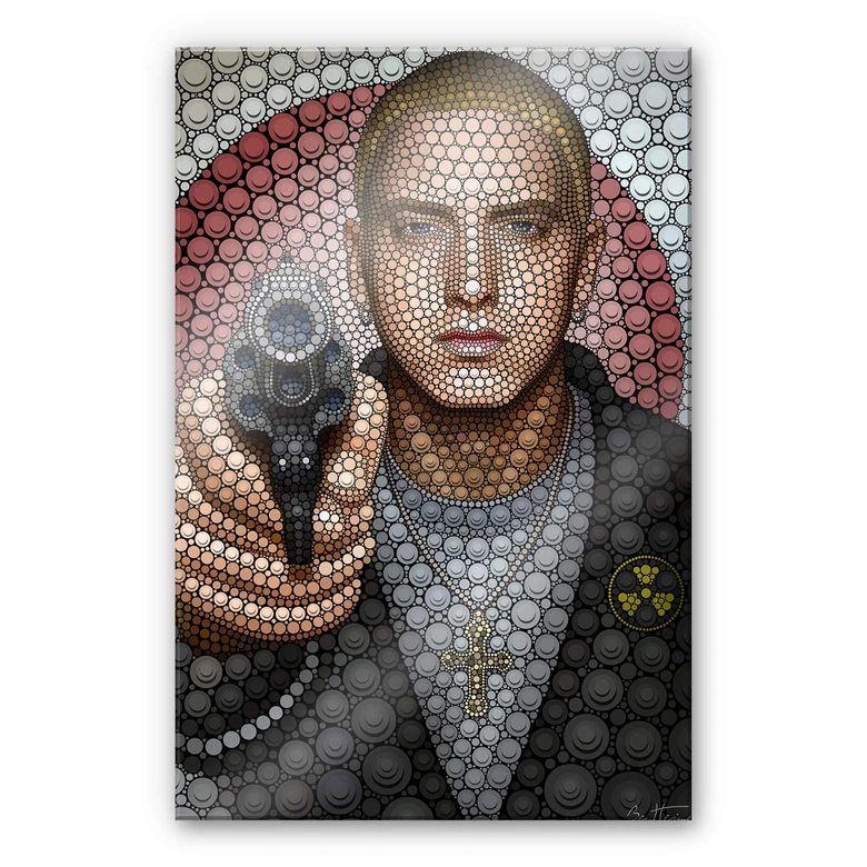 Acrylglasbild Ben Heine - Circlism: Eminem 