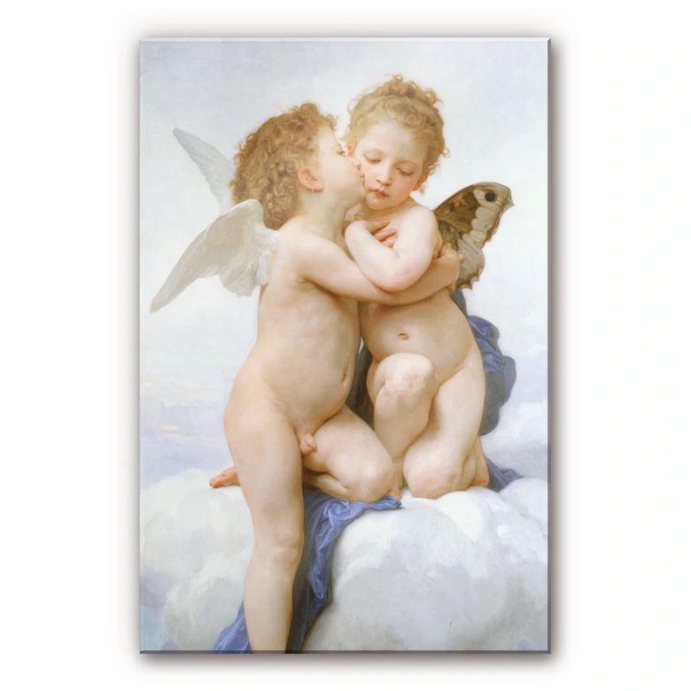 Acrylglasbild Bouguereau - Der erste Kuss 