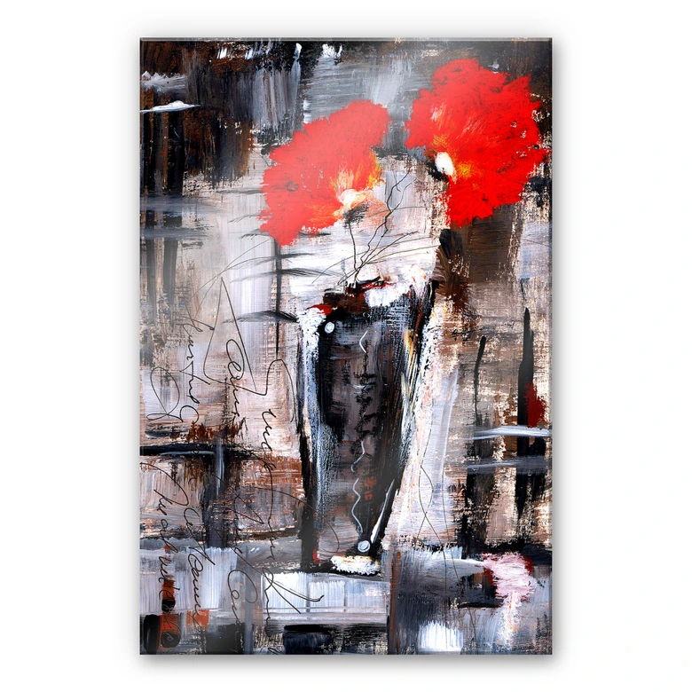 Acrylglasbild Niksic - Leuchtend Rot 