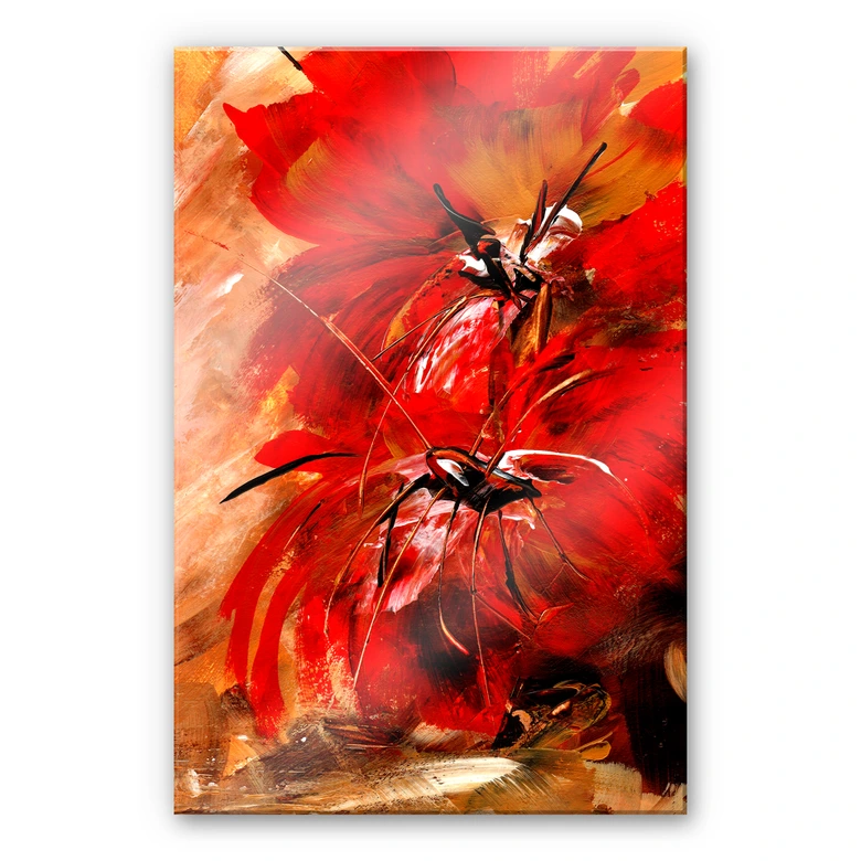 Acrylglasbild Niksic - Feuerblumen 