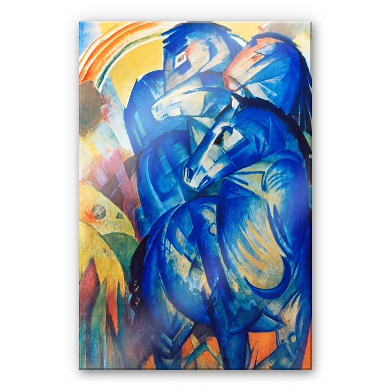 Acrylglasbild Marc - Turm der blauen Pferde 