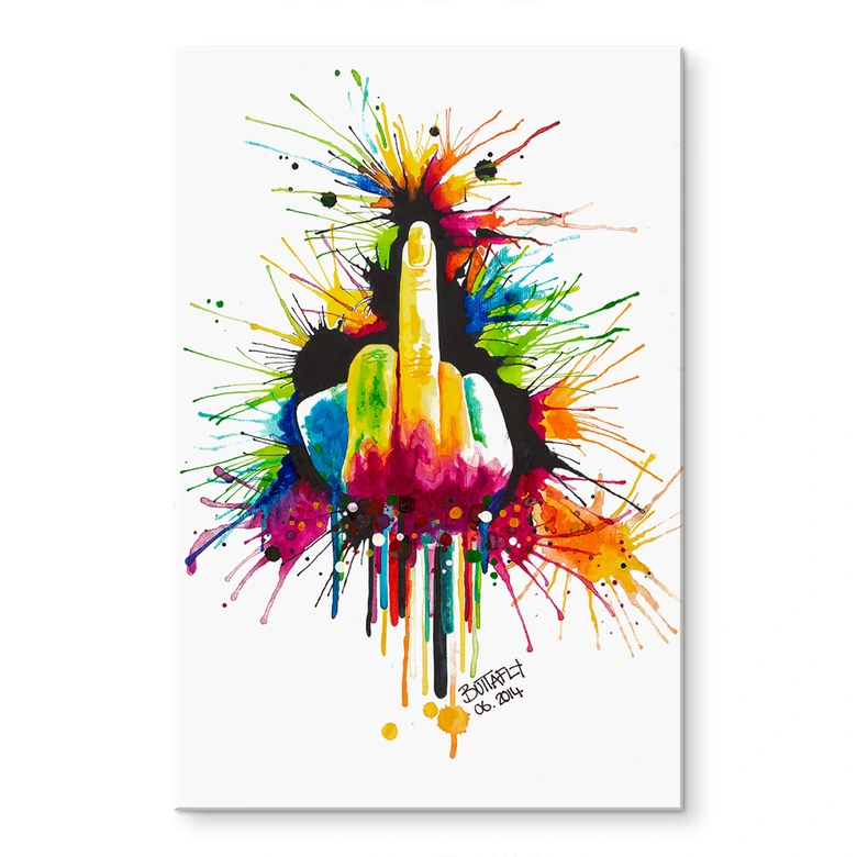 Acrylglasbild Buttafly - Fuck the System 