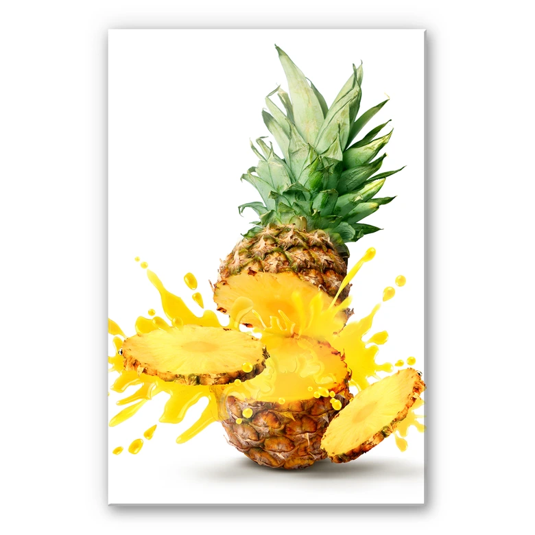 Acrylglasbild Splashing Pineapple 