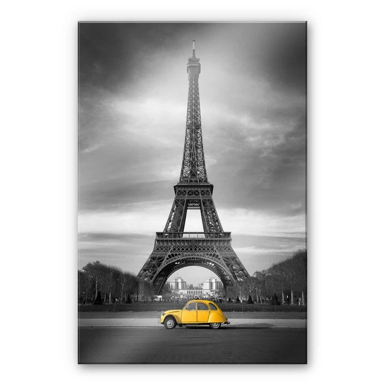 Acrylglas La Vie est Belle - geel 