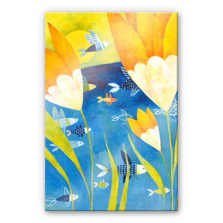 Acrylglasbild Blanz - Gelbe Tulpen 
