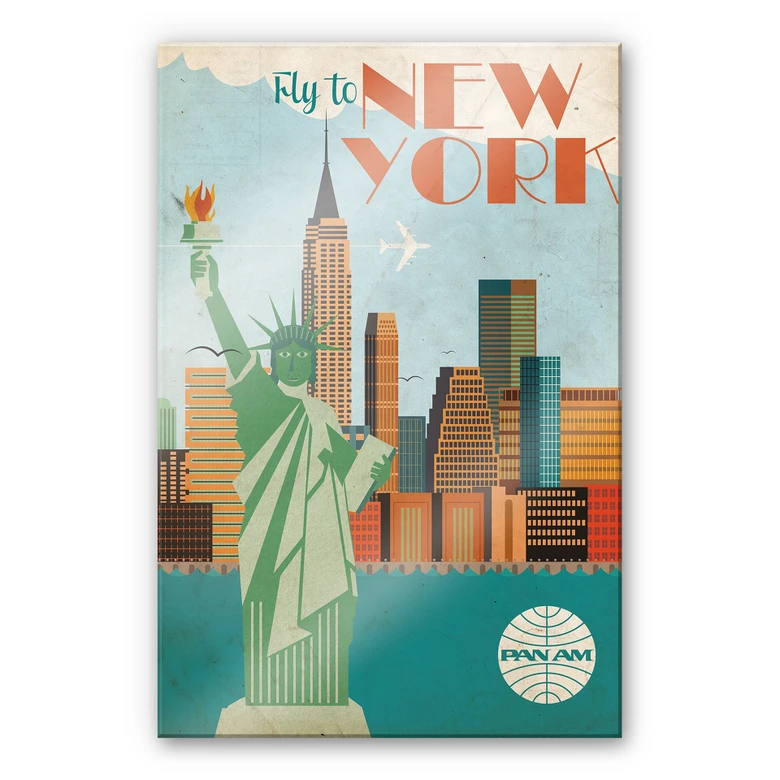 Akrylbillede PAN AM - Flyv til New York 