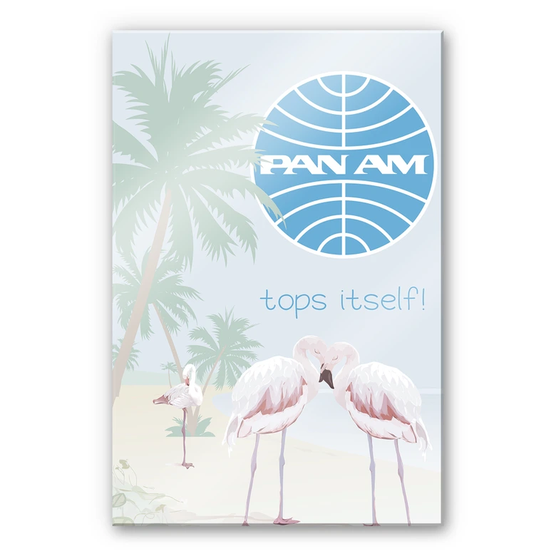 Akrylbillede PAN AM - Flamingo Bay 