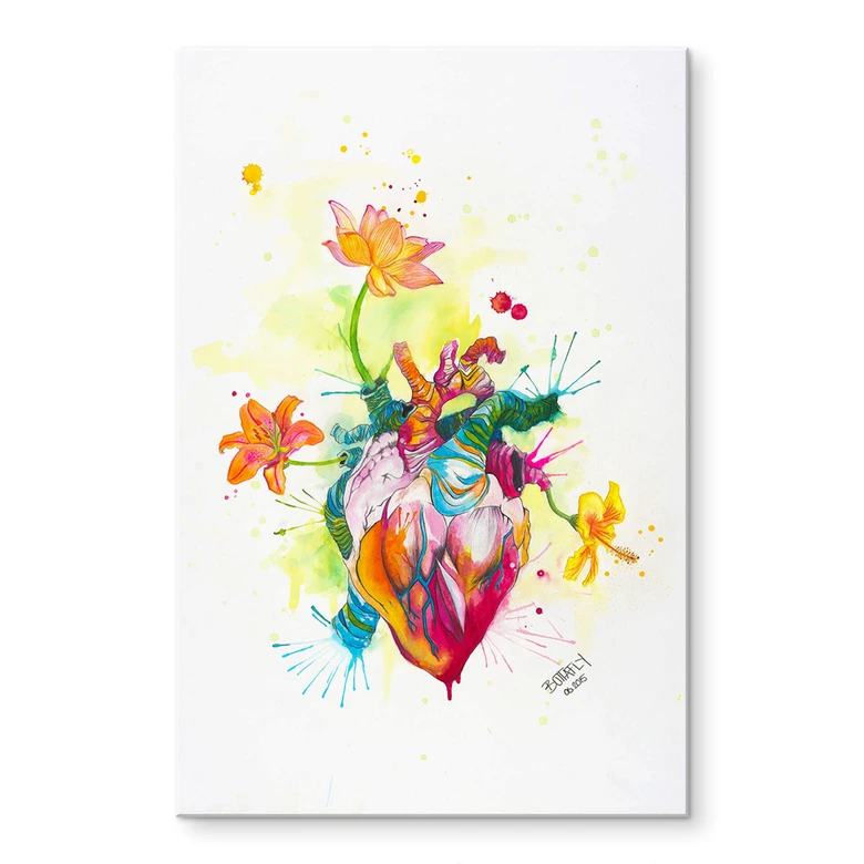 Tableau en verre acrylique Buttafly - Nature Beating Heart 