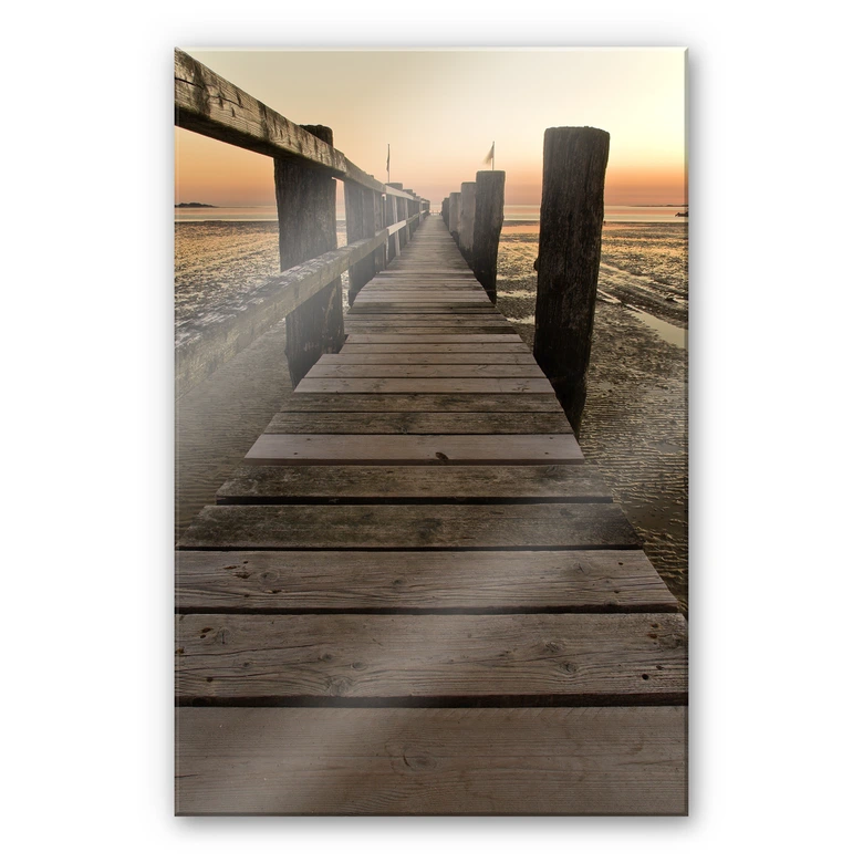 Acrylglas Steiger in de Waddenzee 