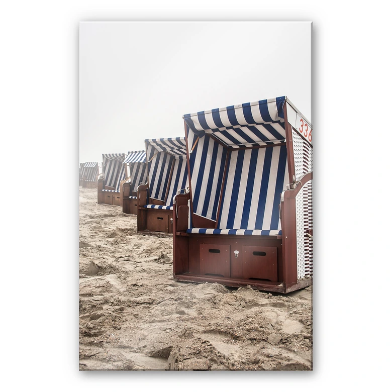 Acrylglasbild Strandkorb auf Norderney 