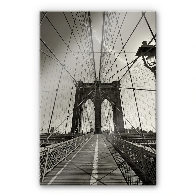 Akrylbillede Brooklyn Bridge perspektiv 