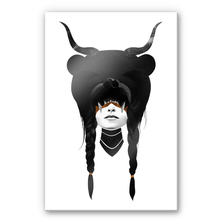 Acrylglasbild Ireland – Bear Warrior - Bärenkriegerin 