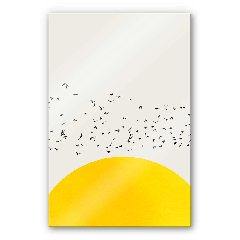 Acrylglasbild Kubistika - Tausende Vögel 