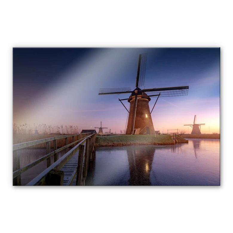 Tableau en verre acrylique Pablo - Kinderdijk 2 