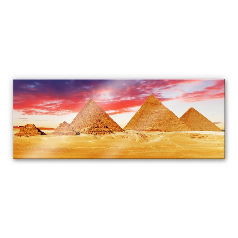 Acrylglasbild Die Pyramiden von Gizeh - Panorama 