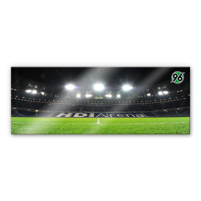 Acrylglasbild Hannover 96 - HDI-Arena Nacht - Panorama 