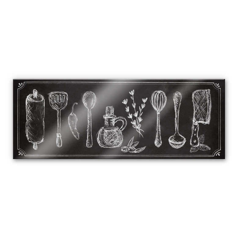 Acrylglasbild Rustic Kitchen - Panorama 