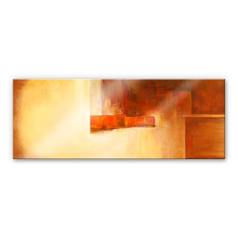 Acrylglasbild Schüßler - Orange-Brown Balance 