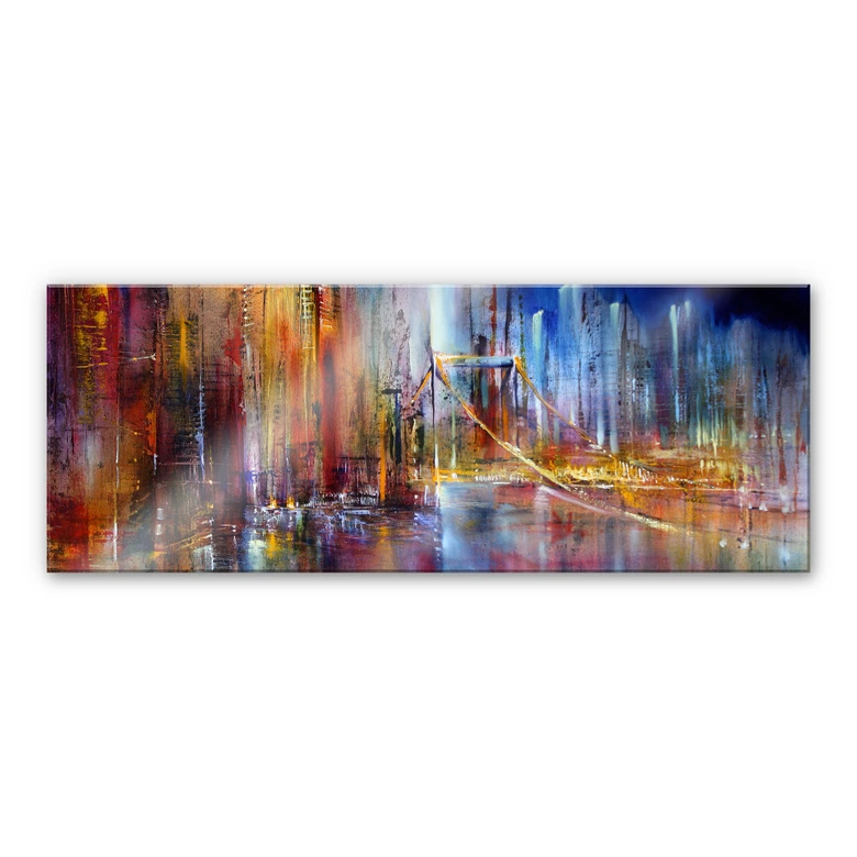 Tableau en verre acrylique - Schmucker - Vue de la ville - Panorama 