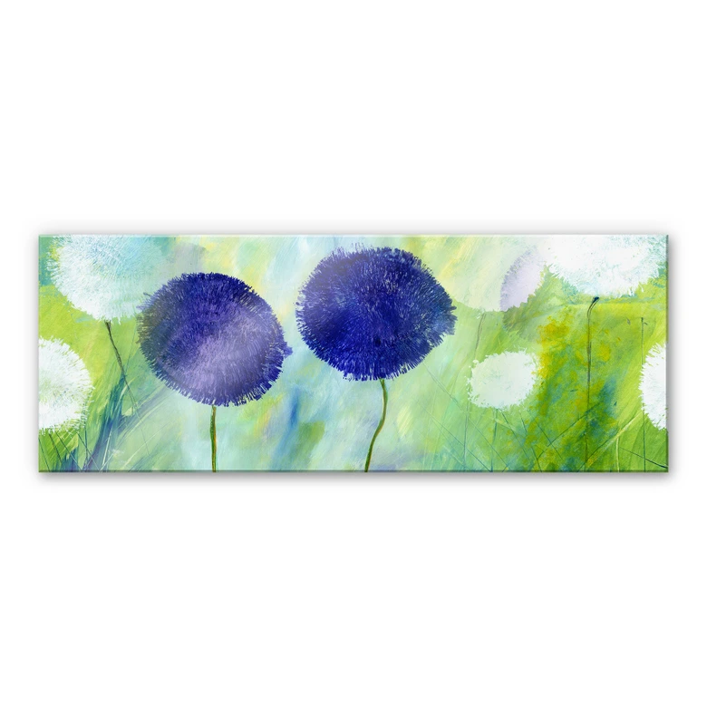 Tableau en verre acrylique Niksic - Allium Purpur - Panorama  