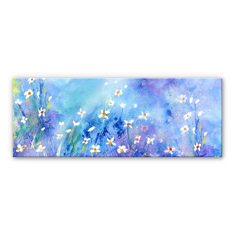 Tableau en verre acrylique Niksic - Un été en bleu 
