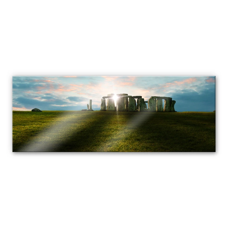 XXL Wandbild Stonehenge im Sonnenuntergang - Panorama 