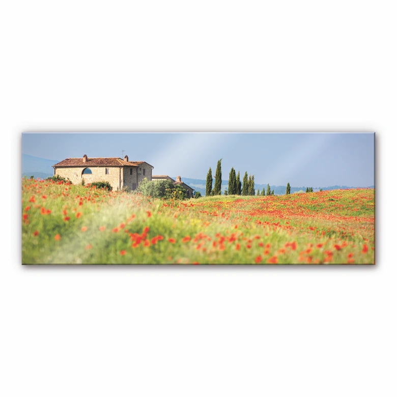Stampa su vetro acrilico Toscana - Panorama 