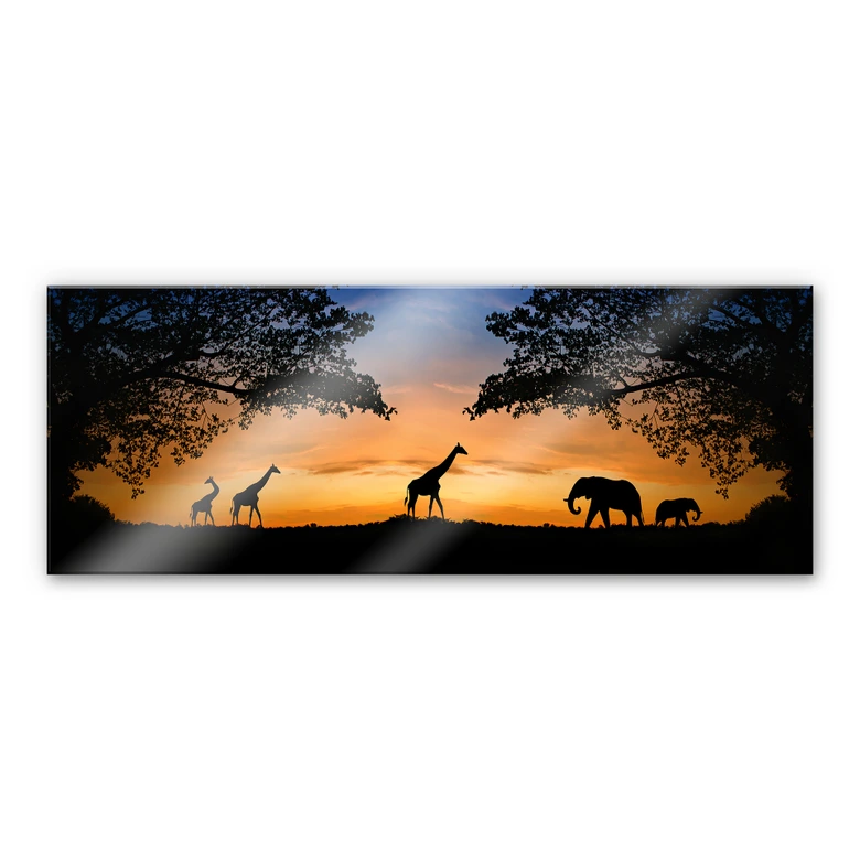Tableau sur verre acrylique African Sunset 