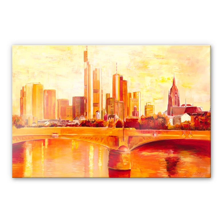 Acrylglasbild Schüßler - Skyline Frankfurt 