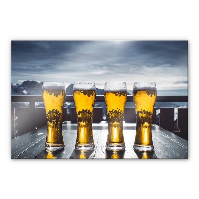 Acrylglasbild Eiskaltes Bier 