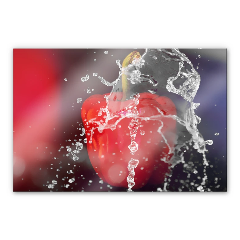 Acrylglasbild Frische Paprika 