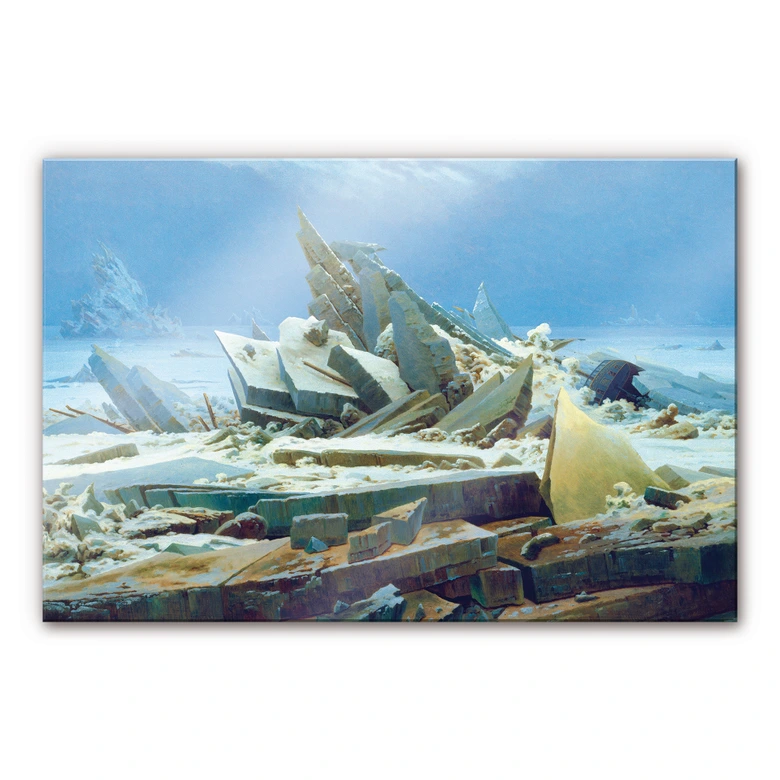 Tableau en verre acrylique Friedrich - La mer de glace 