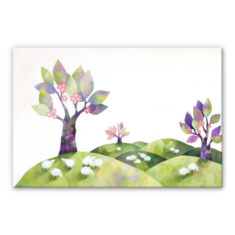 Acrylglasbild Blanz - Die Schafswiese 