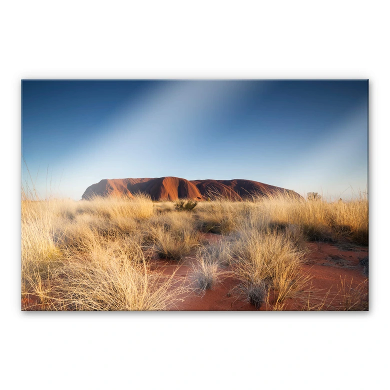 Tableau en verre acrylique Colombo - Ayers Rock au coucher du soleil 