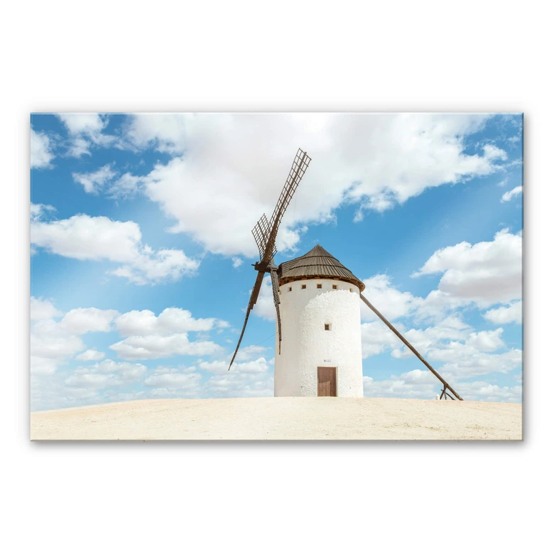 Acrylglasbild Colombo - Windmühlen auf der Don Quijote Route in Spanien 