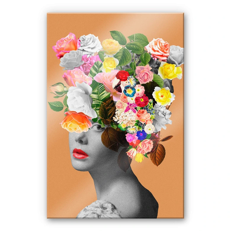 Acrylglasbild Frida Floral Studio - Orange Lady 
