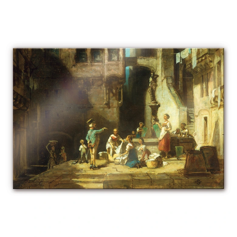 Acrylglas Spitzweg - Wasvrouwen 