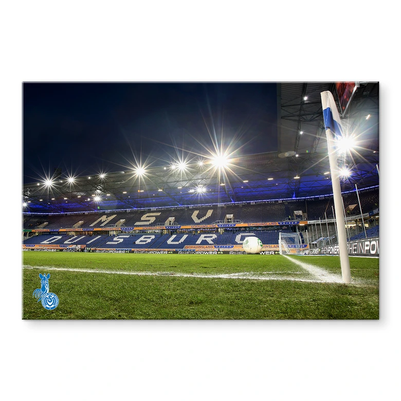 Acrylglas MSV Duisburg hoekvlag - 120x80 cm 