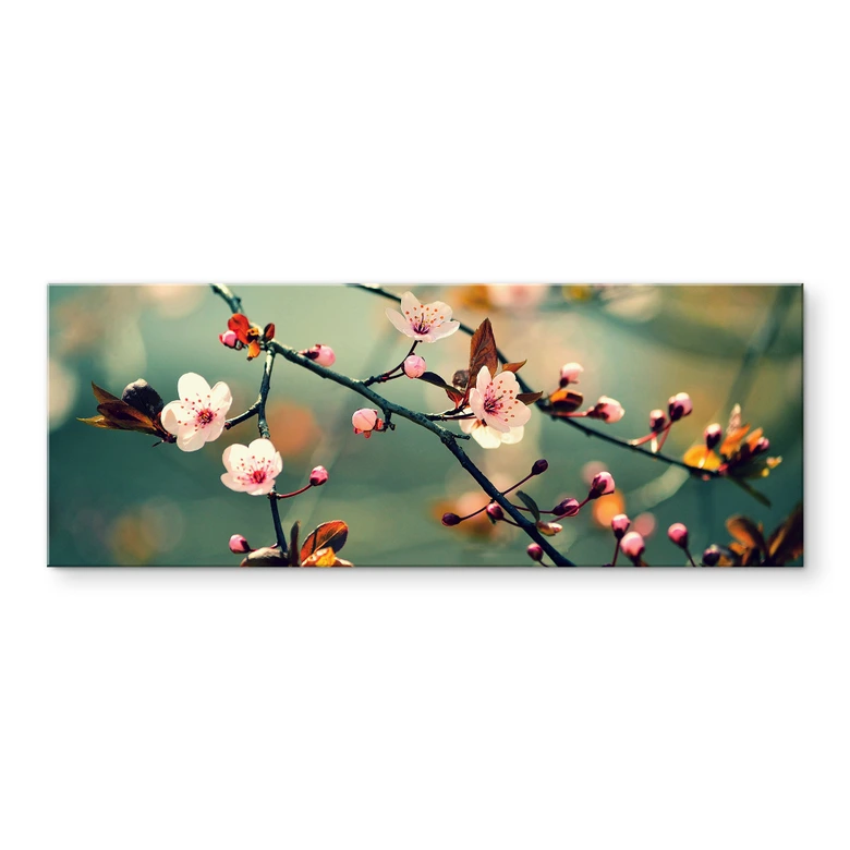 Tableau en verre acrylique - Eveil du printemps - Panorama 