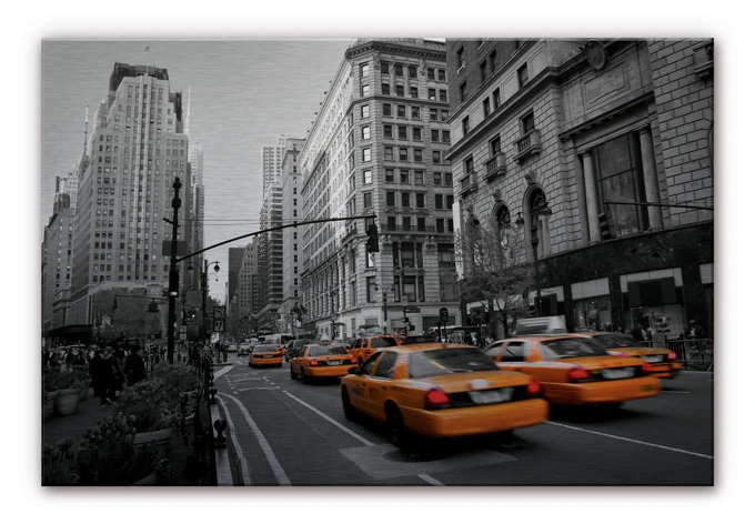 Alu-Dibond Bild Cabs in Manhattan 