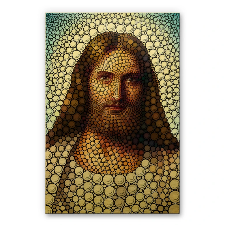 Alu-Dibond-Goldeffekt - Ben Heine - Circlism Jesus Christus 