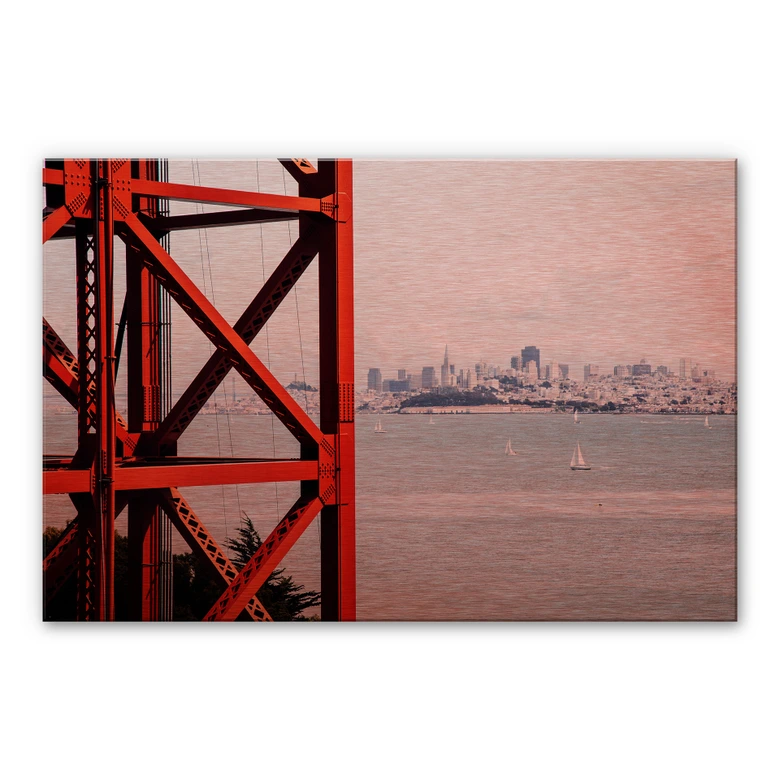 Alu-Dibond Bild Kupfereffekt - Vor den Toren von San Francisco 