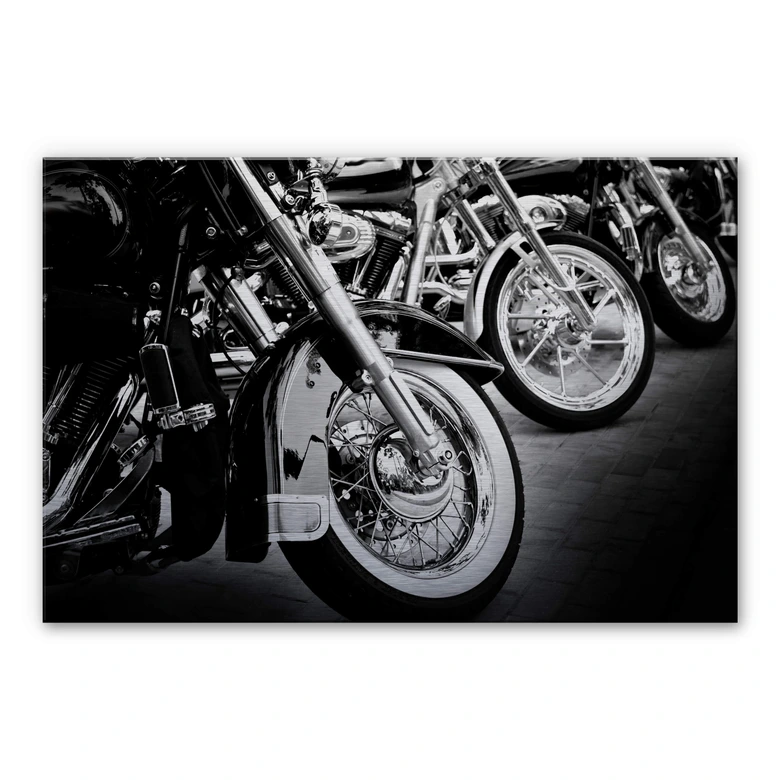 Alu-Dibond Bild Motorcycle Wheels 