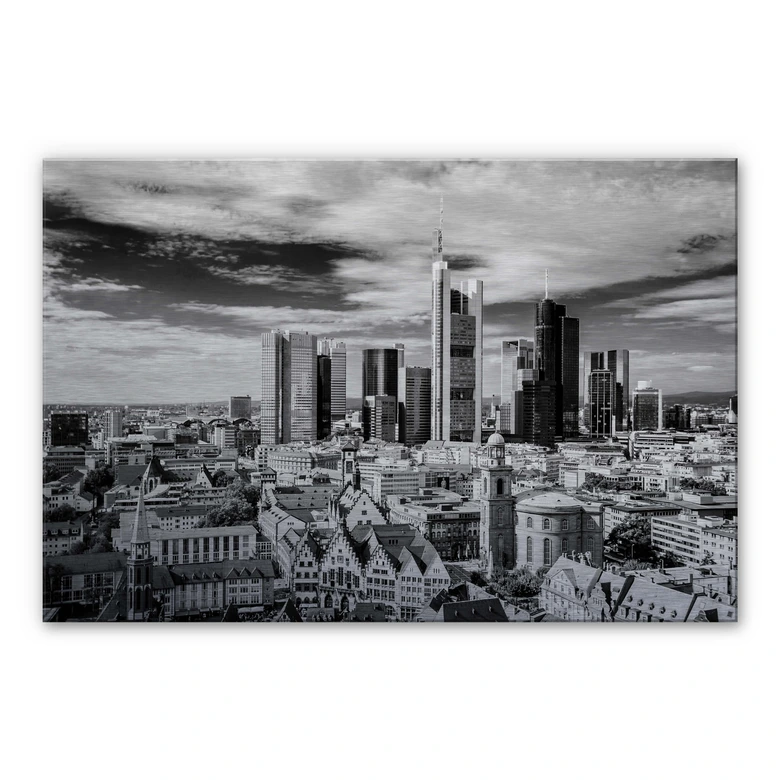 Alu-Dibond Bild Frankfurter Skyline 