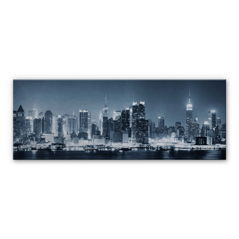 Aluminium Dibond New York Night Panorama 